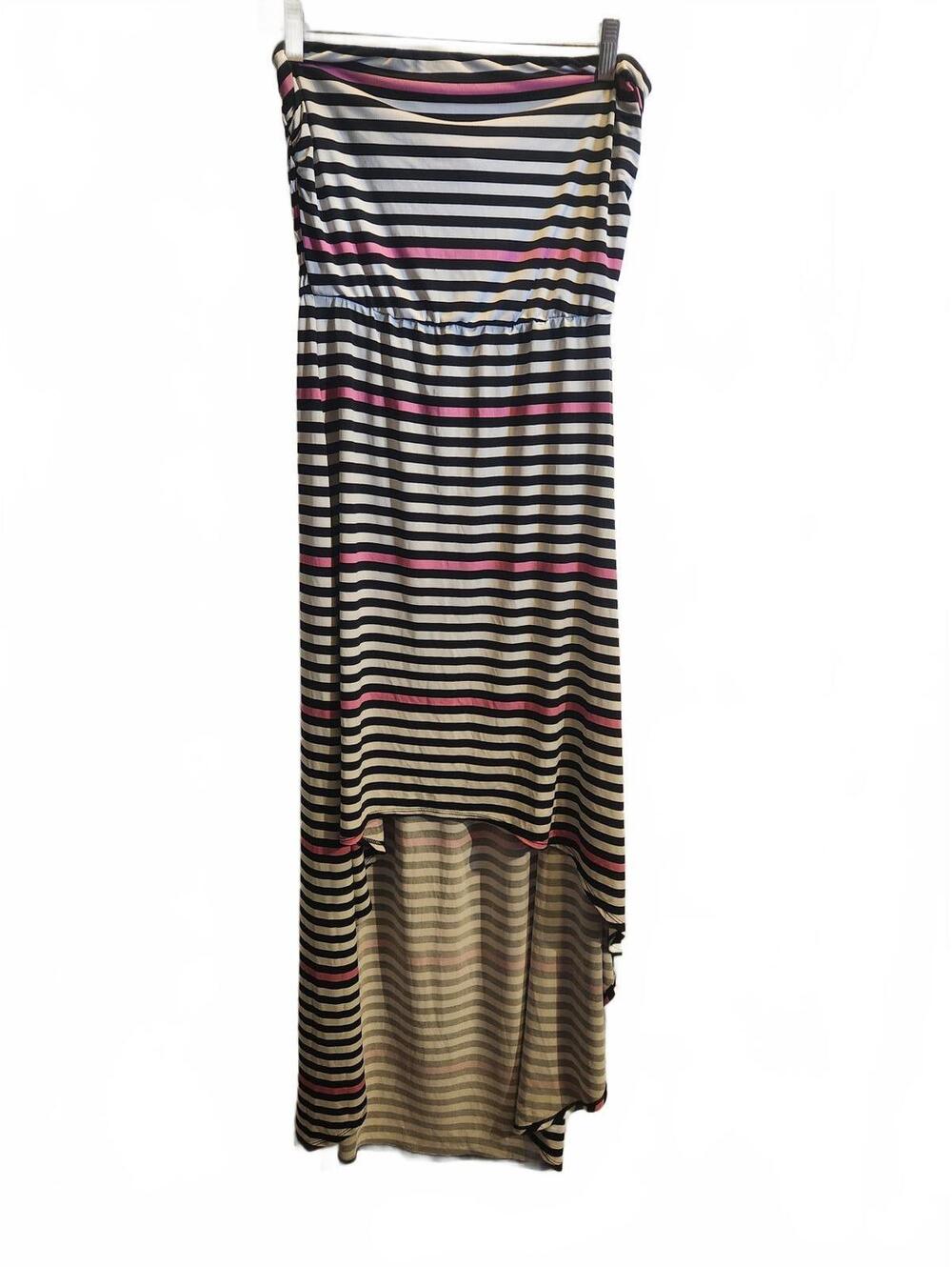 Laundry By Design Striped Strapless Hi Low Dress. Women's Size Small.